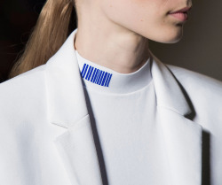 system2:  Barcode collar detail. Alexander Wang S/S 2015. 