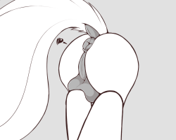 And one more because I have fun doodling butts today