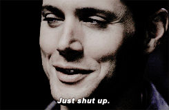 deanwinchesterdaily: Dean + saying “shut up” 