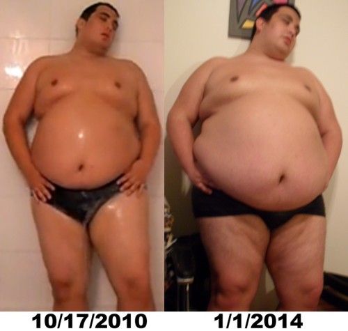 never-fat-enough:  Gabriel (BigFattyBC) is such a huge inspiration to me! Weâ€™re around the same height kind of similar builds, and he started gaining at about the same weight and age that I started at. It would seem, too, that our goals are pretty simil