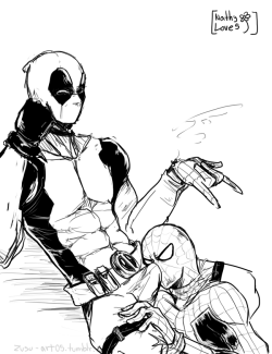 zusu-art05:  Deadpool x Spiderman R18 by Nathylove5 es la primera