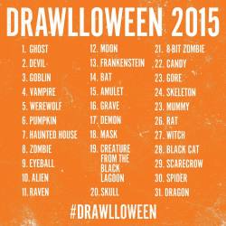 iamkevinluong:  Drawlloween is back! Here are the mixed up topics