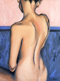 eatsleepdraw:  “Figure Study” Oil on Canvas by Nina Klein