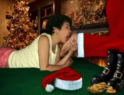 gankerry:  No more cookies for Santa Slave Pia always made cookies