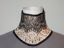 (via Nude dupioni silk neck corset / posture collar by Serinde