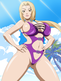 grimphantom:  Commission: Nice view, Tsunade by grimphantom Hey