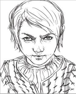 octosquiddle:  From start to finish of the Arya Stark picture