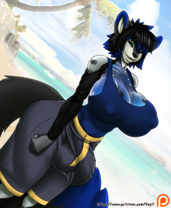 braised-knight: Lovely views at the beach today~    Commission