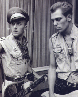 vaticanrust:  Joe Strummer and Paul Simonon