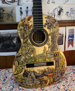 ianbrooks:  LOTR Illustrated Guitar by Vivian Xiao Exquisitely