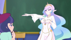 Celestia doesn’t know how to play charades. Her card said “Bloomberg