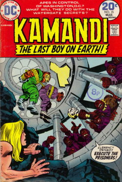 Kamandi No. 15 (DC Comics, 1974). Cover art by Jack Kirby.From