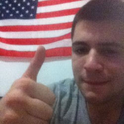 little piece of the USA in my room at DMU #merica #selfie #dormroom