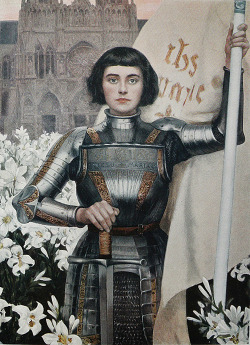 paintingses:  Joan of Arc by Albert Lynch (1851-1912) engraving