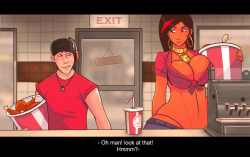 carmessi:   so yeah, i made this silly stuff today, based on a scene from the awesome short “Expiration Date” anyway i tough that would be fun to make because Gala have the same stupid pick up lines like the scout and well here it is   Hilarious