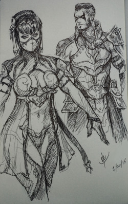 jaeon009:  1/26/2015 Quick redesign of Mileena and Reiko (with