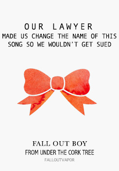 falloutvapor:   Fall Out Boy From Under The Cork Tree   