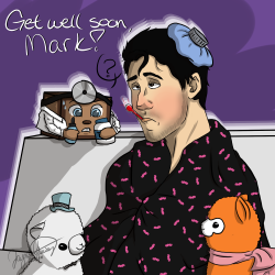 gamer-glitch:  Here’s hoping you feel better soon, markiplier! Don’t worry, Doctor Tiny Box will take good care of ya! …Er, assuming he remembers which meds you’ve already taken. In other news, I suck at backgrounds! \(^0^)/ …Not sure why I