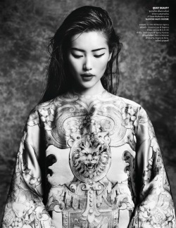 tashotv:  hauteinnocence:  Liu Wen by Marcin Tyszka for Vogue