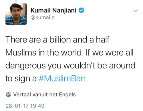 franksars: Kumail Nanjiani takes to Twitter to respond to Donald Trump’s Muslim ban