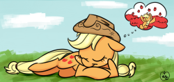 dysfunctionalequestria:Sleepy applehorse by NotEnoughApples <3