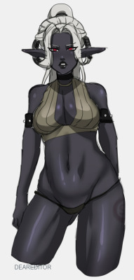 I wanted to draw sexy Drow slaves. So yup, first one. Support