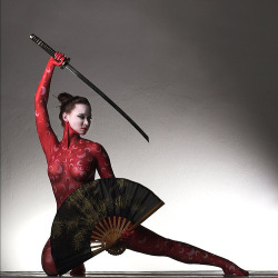 passionofcapecod:  Sexy Samurai Body PaintHappy International