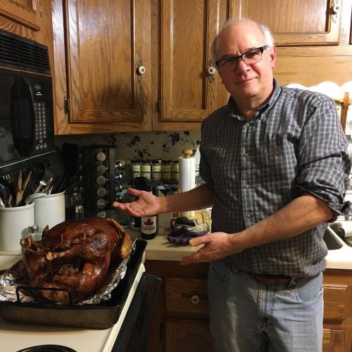 <p>Every year (since 2004!) I look forward to taking this exact picture. The Weisberger/Lynch Chowning turkey dinner is one of the best holidays ever. I’m not big on tradition, but this tradition is special. #thefamilyyouchoose #turkey #shropshire  (at Cottontown, Tennessee)</p>