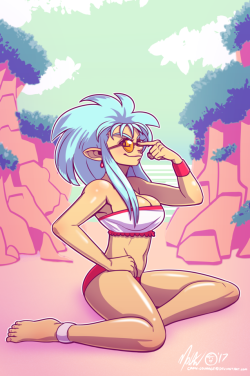 capns-sassy-sanctum:Fanart of Ryoko Habuki from “Tenchi Muyo!“