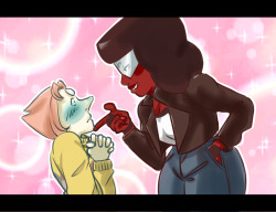 mruniiverse:    “G-Garnet-senpai…!” kiss kiss fall