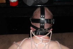 dicksubslut:  Sir tied hooded hooked and horny, just how a sub