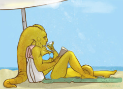 eldstunga:Summer Prompt I: Cocktails, Reading in the sun, Relaxing