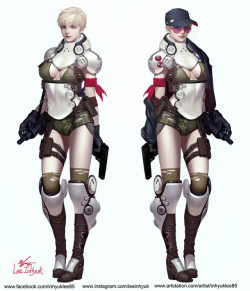 theartofmany:  Artist:  InHyuk LeeTitle:  Military Girl“●