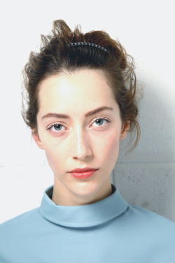 Alana Zimmer backstage Preen fall 2012