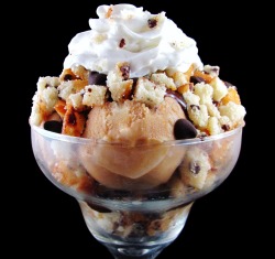 fyeahsundaes:  Mocha Chip Muffin Sundae:Coffee Ice Cream topped