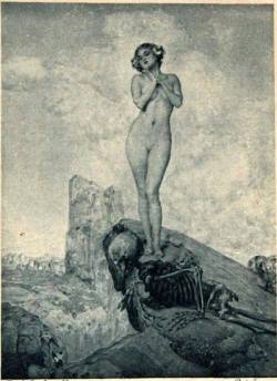 blackpaint20:  Death and the Maiden, postcard from the 1890’s