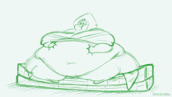 solitaryscribbles: What’s that? Another fat Peridot animation? I don’t have a problem! You have a problem!2 characters in this one, featuring feeder Lapis.