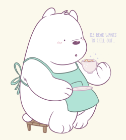 foxydodo:  Ice bear doodle before I start work~  