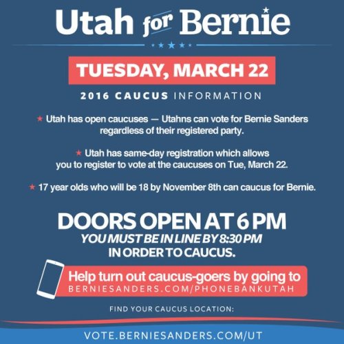 berniesrevolution:  Tuesday is when The West begins to vote! 