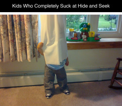 tastefullyoffensive:  Kids Who Are Terrible at Hide and Seek