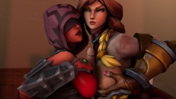 noir-nights: Seris & Furia double titjob.  Requested by