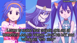 fairytailconfess:  I came to realize that Gajeel’s girls are