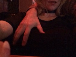 mrcassidy73:  She just texted me this set of pics from a bar