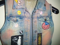 blacksanctuary:  denim vest reworked by black sanctuary - one