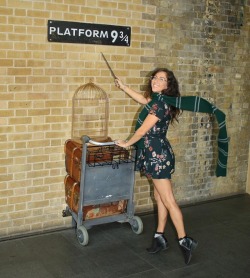 Got my acceptance letter! #slytherin  (at King&rsquo;s Cross Station, Platform 9 &frac34;)