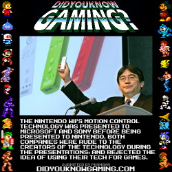 didyouknowgaming:  Nintendo Wii.  http://www.computerandvideogames.com/378029/features/revolution-the-story-of-wii/