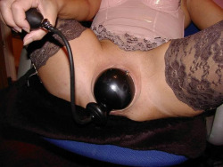 pussymodsgalore  Pussy stretching with an inflatable plug. It