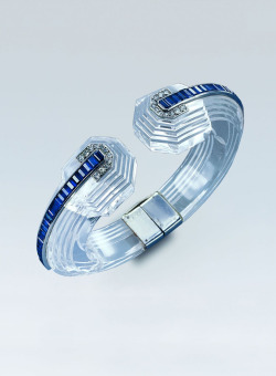 design-is-fine:  René Boivin, Bangle, 1925. Rock crystal, platinum,