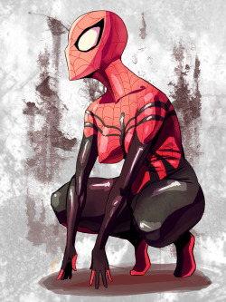 thehumancopier:  decided to draw spidergirl today, i prefer her