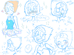 oxygirl:  So many emotions to draw… Have some Pearl sketches